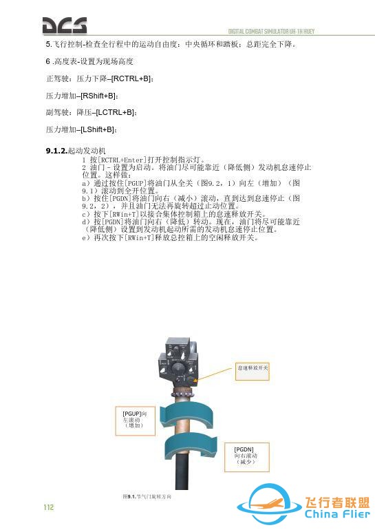 DCS UH 1H Huey休伊直升機 中文飛行手冊 9.2啟動發動機-3859